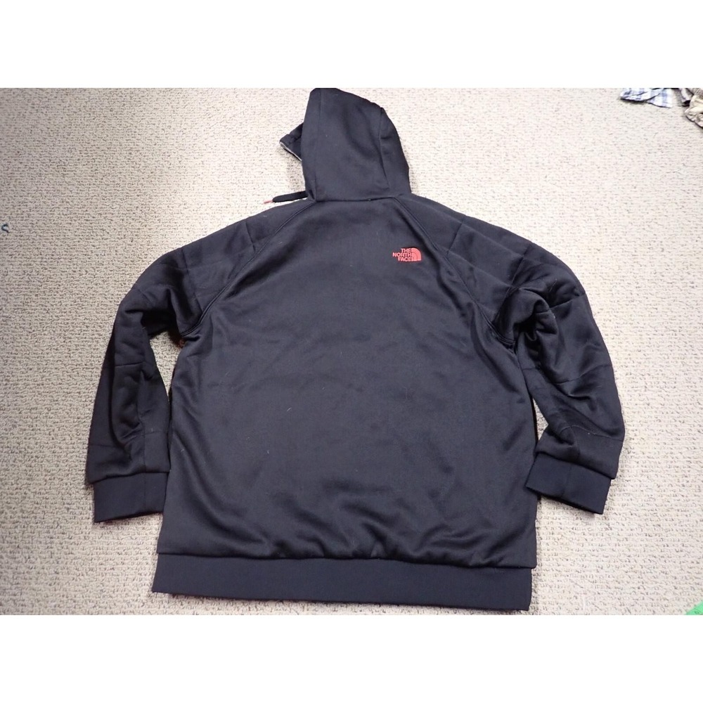 The North Face Reversible Jacket Mens XL Black Grey Good Quilted Hooded Puffer - Picture 12 of 15